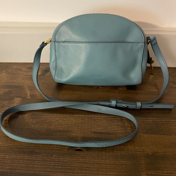 Fossil Chelsea Crossbody blue leather - Picture 1 of 7